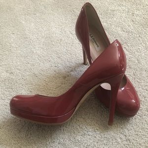 NWOT - LK Bennet pink patent leather pumps